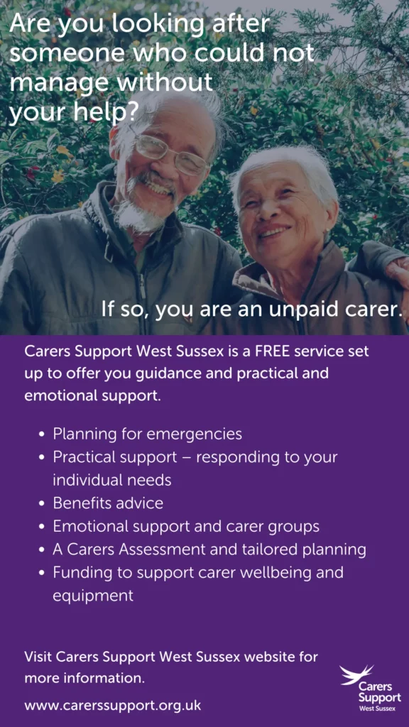 Carers Support planning slide advertising the free services for carers